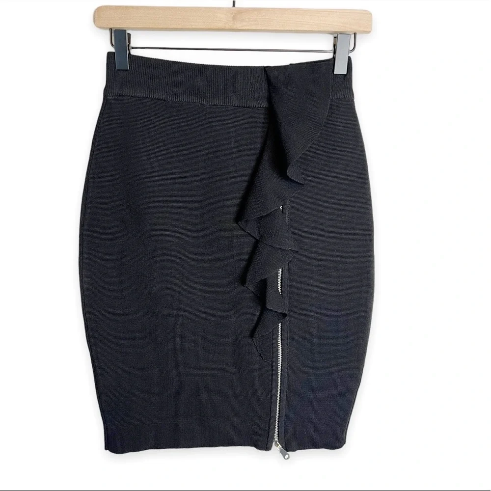 Rebecca Minkoff Angela Ruffled Zipper Pencil Skirt